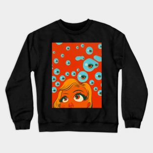 Vintage Eyeball Horror Art Crewneck Sweatshirt